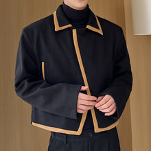 Load image into Gallery viewer, Retro Color-blocked Short Woolen Jacket