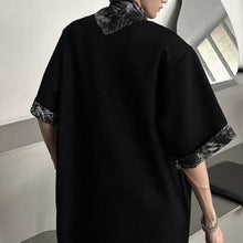 Load image into Gallery viewer, Detachable Leopard-Print Silk Scarf T-shirt