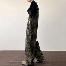Load image into Gallery viewer, Retro Leopard Print Loose Straight Wide Leg Overalls