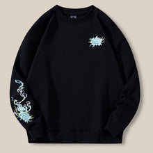 Load image into Gallery viewer, Embroidered Loose Round Neck Fleece Sweatshirt