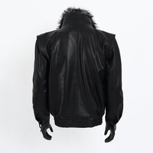 Load image into Gallery viewer, Fur Collar PU Leather MotorcycleJacket