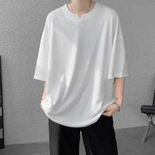 Load image into Gallery viewer, V-neck Ice Silk Loose Short-sleeved T-shirt