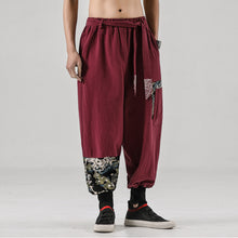 Load image into Gallery viewer, Linen And Cotton Casual Embroidered Bloomers