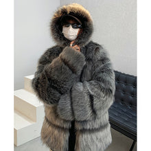 Load image into Gallery viewer, Winter Plush Hooded Cotton Coat