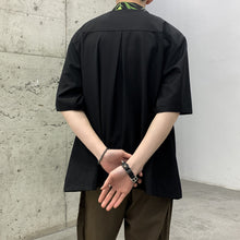 Load image into Gallery viewer, Double Collar Printed Casual Short-sleeved Shirt