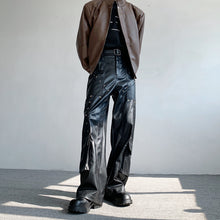 Load image into Gallery viewer, Retro Rivet Deconstructed Motorcycle Pu Leather Pants