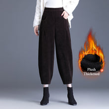 Load image into Gallery viewer, Plush High Waist Loose Thickened Corduroy Harem Pants