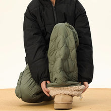 Load image into Gallery viewer, Multi-pocket Lamb Wool Cotton Plus Velvet Thickened Wide-leg Pants