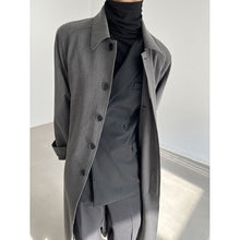 Load image into Gallery viewer, Single Breasted Lapel Long Trench Coat