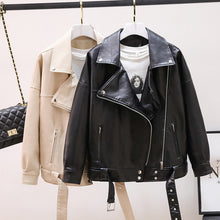 Load image into Gallery viewer, Short Slim Stand Collar PU Leather Jacket