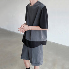 Load image into Gallery viewer, Fake Two Piece Knitted Contrast Color Two Piece Set