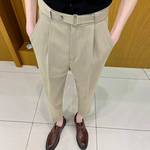 Load image into Gallery viewer, Slim-fit Draped Suit Trousers