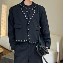 Load image into Gallery viewer, Multiple Eyelets Decoration Short Casual Blazer