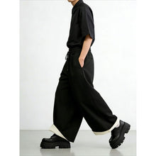 Load image into Gallery viewer, Japanese High-waist Drawstring Loose Wide-leg Straight Pants