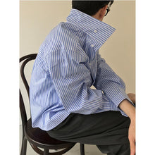 Load image into Gallery viewer, Striped Loose Blue Casual Shirt