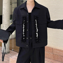 Load image into Gallery viewer, Wood Ear Trim Jacket Shorts Two-Piece Set