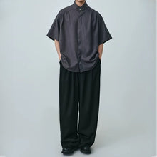 Load image into Gallery viewer, Stand-up Collar Draped Shirt