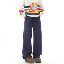 Load image into Gallery viewer, Diamond Thickened Cotton Casual Wide-Leg Pants