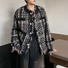 Load image into Gallery viewer, Tweed Single Breasted Fringe Jacket