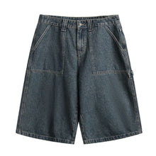 Load image into Gallery viewer, American Denim Cropped Loose Wide-leg Shorts