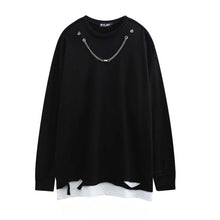Load image into Gallery viewer, Loose Ripped Fake Two Piece Sweatshirt