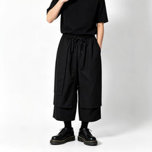 Load image into Gallery viewer, Multi-Panel Elastic-Waist Drapey Wide-Leg Pants