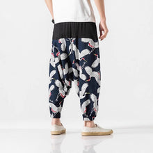 Load image into Gallery viewer, Japanese Cotton and Linen Casual Harem Lantern Crotch Pants