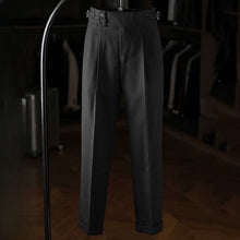 Load image into Gallery viewer, Italian Casual Paris Buckle Straight Business Trousers