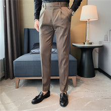 Load image into Gallery viewer, Solid Color Slim Straight Casual Pants