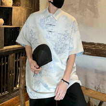 Load image into Gallery viewer, Embroidered Jacquard Ice Silk Lapel Polo Shirt