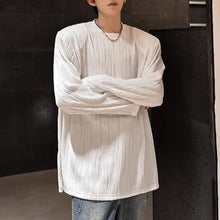 Load image into Gallery viewer, Textured Padded Shoulder Loose T-shirt