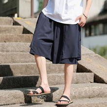 Load image into Gallery viewer, Ice Silk Loose Fake Two-piece Wide-leg Shorts