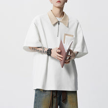 Load image into Gallery viewer, American Retro Polo Collar Loose T-shirt