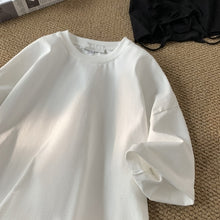 Load image into Gallery viewer, Ripped Solid Color Round Neck T-shirt