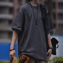 Load image into Gallery viewer, 320g Japanese style Solid Color Loose Casual T-shirt