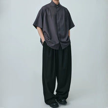 Load image into Gallery viewer, Stand-up Collar Draped Shirt