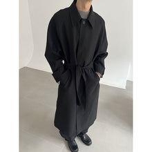 Load image into Gallery viewer, Single Breasted Lapel Long Trench Coat