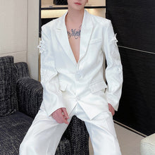 Load image into Gallery viewer, Embroidered Flower Hollow Casual Suit