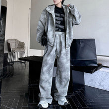 Load image into Gallery viewer, Printed Hooded Long Sleeve Sweater American Casual Pants Two-piece Set