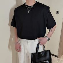 Load image into Gallery viewer, Fake Two-piece Padded Short Sleeve T-Shirt