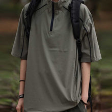 Load image into Gallery viewer, Half-zip Quick-drying Casual T-shirt