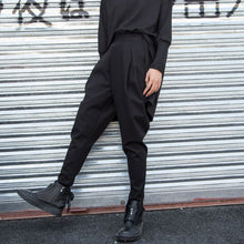 Load image into Gallery viewer, Solid Color Elastic Waist Casual Trousers