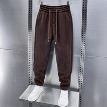 Load image into Gallery viewer, Mid-rise Loose-fitting Corduroy Track Pants