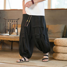 Load image into Gallery viewer, Loose Mid-rise Casual Strappy Harem Wide-leg Pants