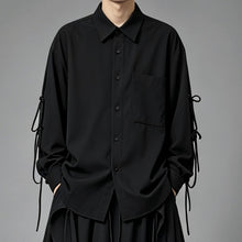 Load image into Gallery viewer, Japanese Loose Asymmetrical multi-layered Shirt and Skirt-Pants Two-piece Set