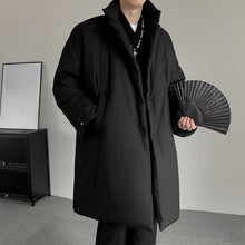 Load image into Gallery viewer, Black Loose Casual Cotton Coat