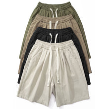 Load image into Gallery viewer, Cotton Elastic Drawstring Straight Loose Casual Shorts