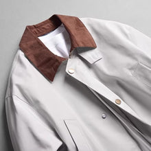 Load image into Gallery viewer, Color-blocked Lapel Mid-length Loose Casual Coat