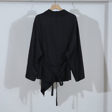 Load image into Gallery viewer, Pile Collar Belted Cardigan Top