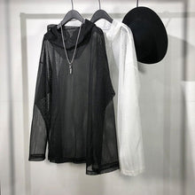 Load image into Gallery viewer, Loose-Fit Mesh Cutout Hoodie